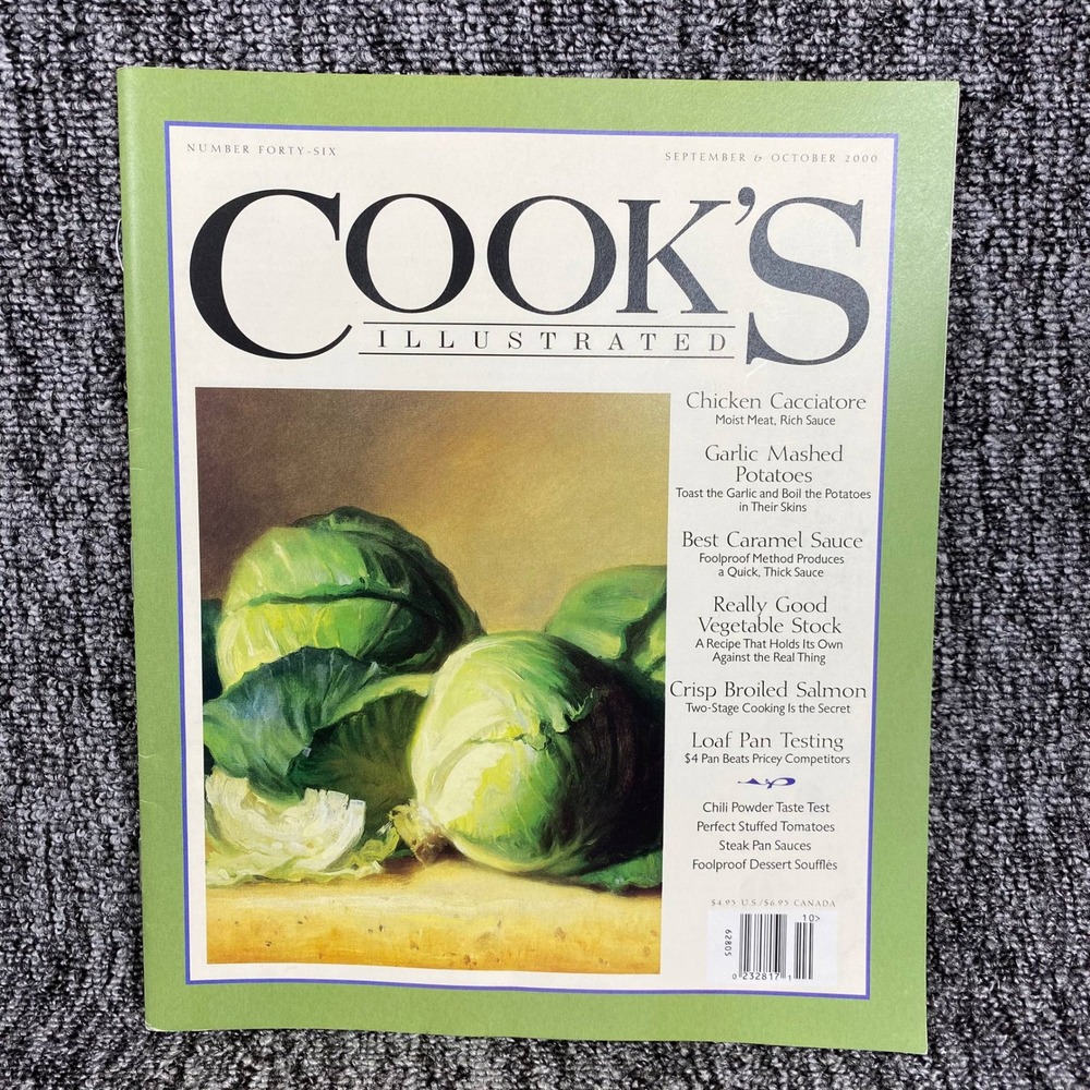 Vintage Cooks Illustrated Magazine Sept Oct 2000 Number 46 Recipes